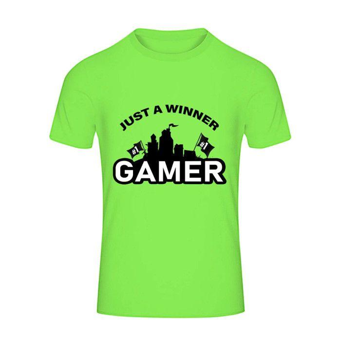 Tee shirt manches courtes Gamer enfant vert fluo - - Vert