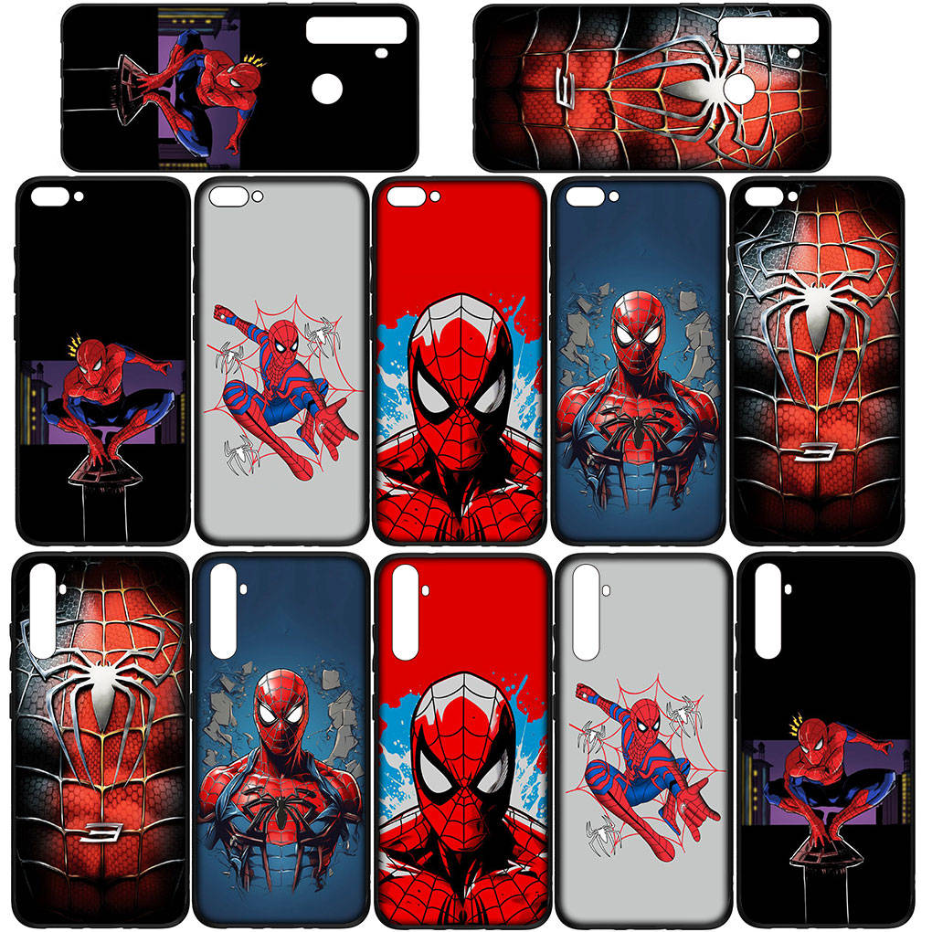 Phone Case for Samsung Galaxy S25 S24 S23 iPhone 16 15 Xiaomi Redmi Note 14 13 12 16E X 11 Pro Max OPPO Moto Huawei Marvel Comics Spider Man Spiderman