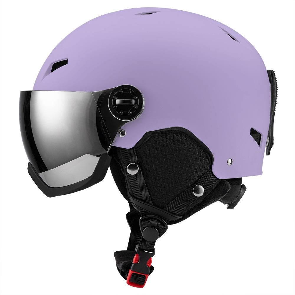 2026 cross-border snow goggles integrated ski helmet adult men's and women's outdoor extreme sports windproof and warm snow helmet