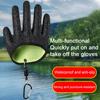 1/2Pcs Fishing Gloves with Magnet Release Anti-Slip Textured Grip Puncture Resistant Waterproof Catch Fish Gloves