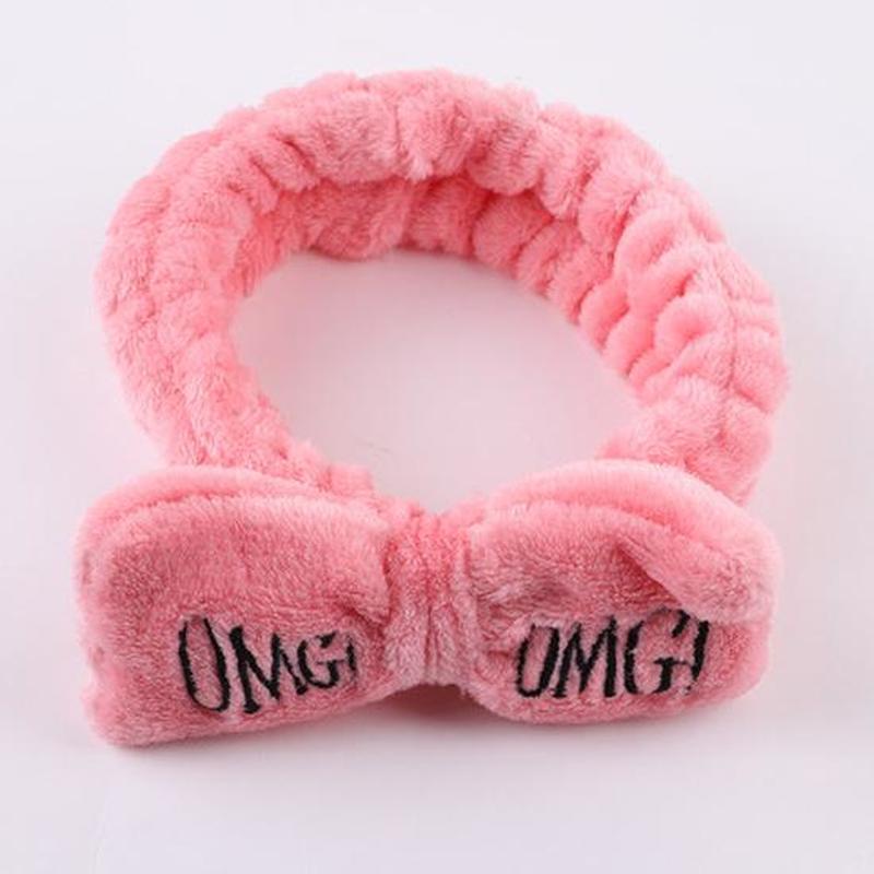 1PC Women's Butterfly Bow Hair Band Fashion OMG Letters Wash Headband Girls Headwear Hairbands