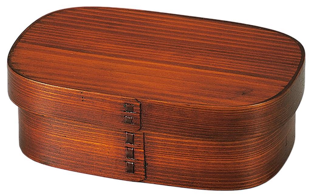 Tatsumiya HAKOYA Bento Single Suri Brown Box, Tier, 700ml, Wooden, Lacquer,