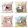 Cute Dog Pattern Pillowcase Interior Decoration Office Living Room Home Pillowcase