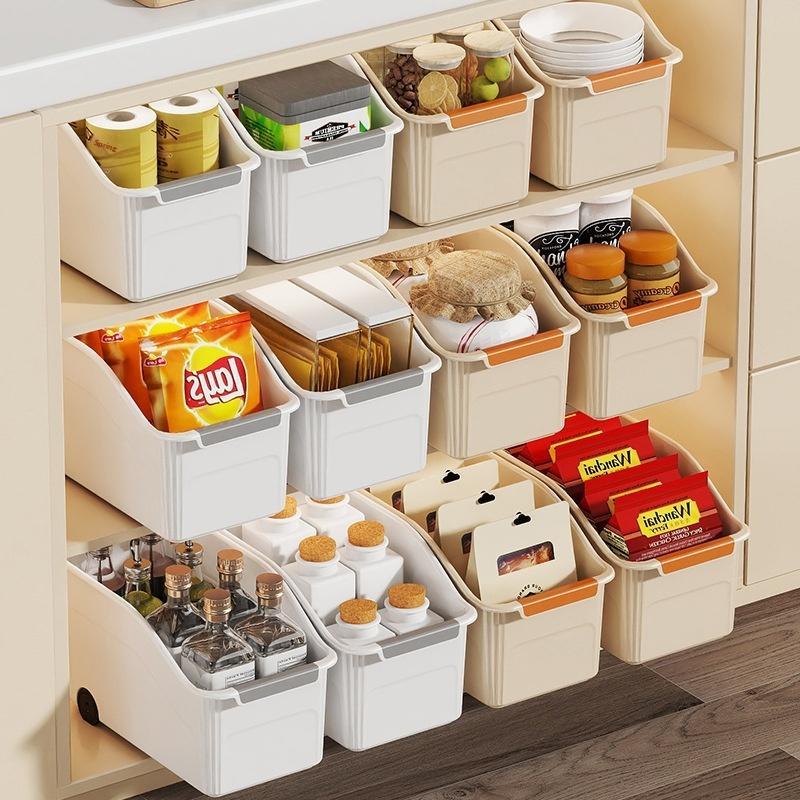 Plastic Storage Bins with Wheels & Comfort Handles Large Stackable Waterproof Organizer for Kitchen Bathroom Closet