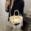 Korean Niche Portable Vegetable Basket Bag Women's Spring 2025 New Trendy Fashion Bucket Bag Bow Messenger Bag