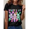 Easter Women's Funny Rabbit Prints T Shirt Short Sleeve Tees Tops 3D Prints O-Neck Shirt Summer Casual Women's Clothing Apparel