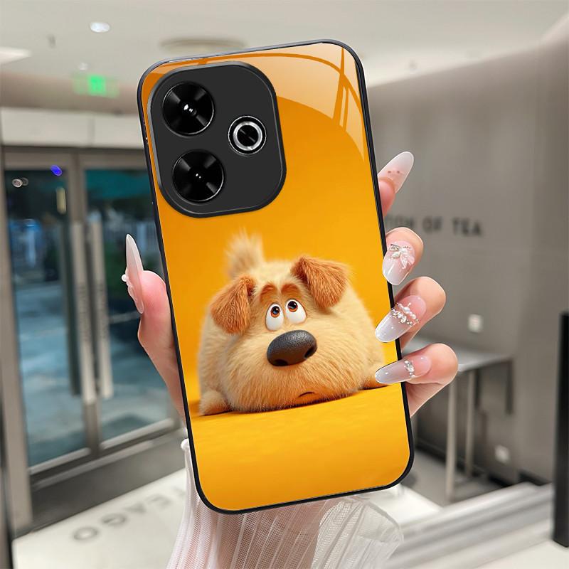 

Beautiful Flower Cute Cats Case For Xiaomi Redmi 13 4G 5G 13X Poco M6 Tempered Glass Phone Case Protective Back Cover Hard Shell Redmi 13X