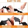 Halloween Decorations, 120PCS Bats Halloween Decor Indoor Outdoor, Realistic PVC 3D Black Scary Bat Stickers Wall Decor for Party Decorations
