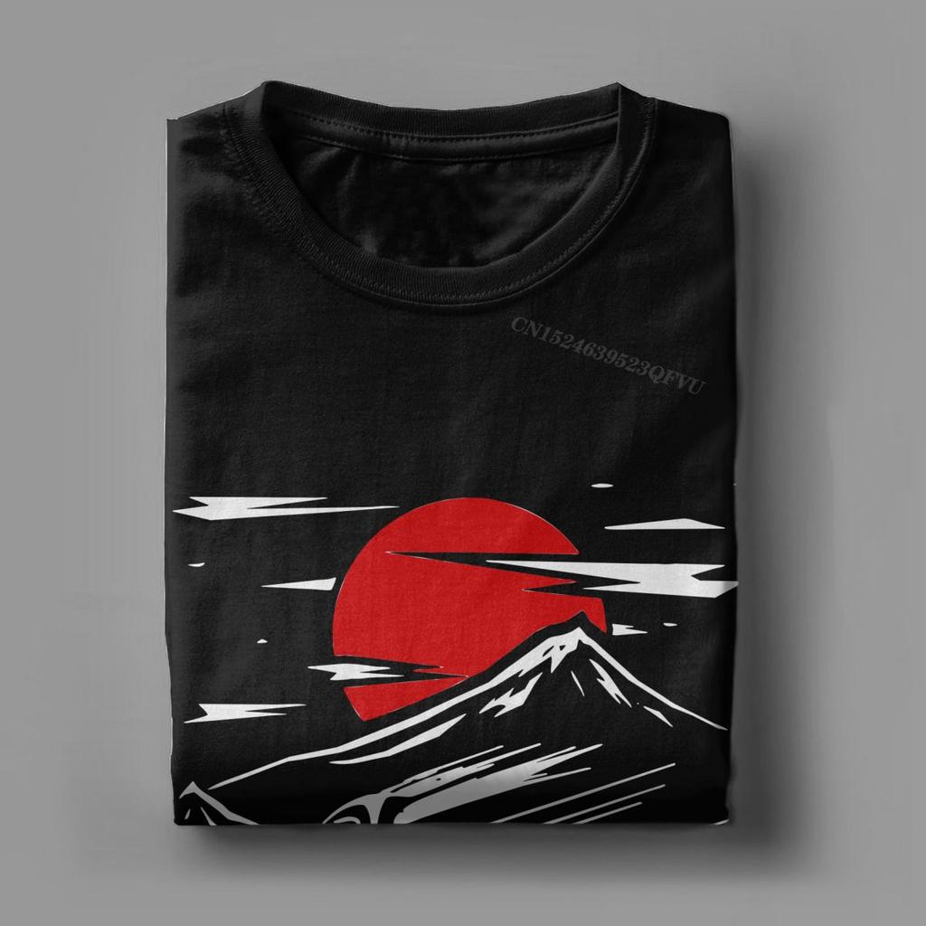 New Men T-Shirts Car Vintage Premium Cotton Tee Shirt Japanese Print Tops T Shirts Clothes