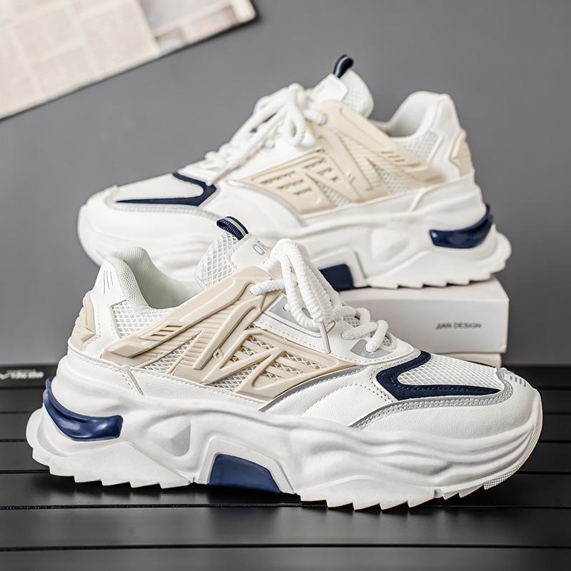 

Men s shoes 2025 new summer mesh breathable soft-soled sports and leisure shoes, teenagers heightening thick-soled dad trendy shoes 39
