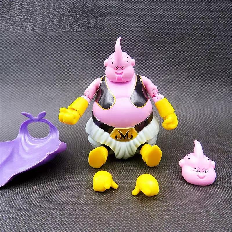 Anime Dragon Ball 15cm Majin Buu Replace The Face Movable Doll Action Figure Model Limb Mobility Kids Toys Gifts