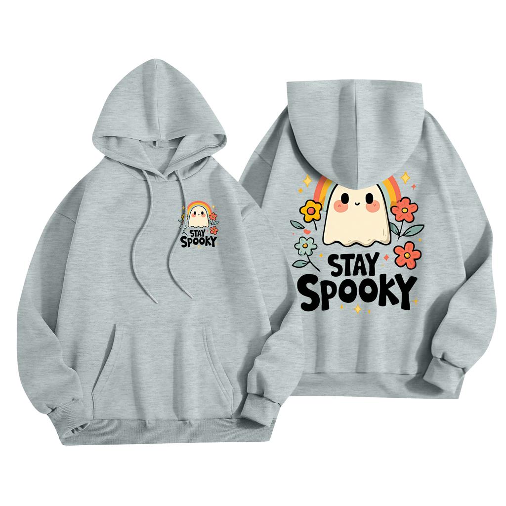 Children's Casual Fashion Halloween Print Long-Sleeved Hooded Sweatshirt