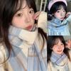 New Korean atmosphere plaid scarf women's winter Korean version thickened student versatile warm cute scarf