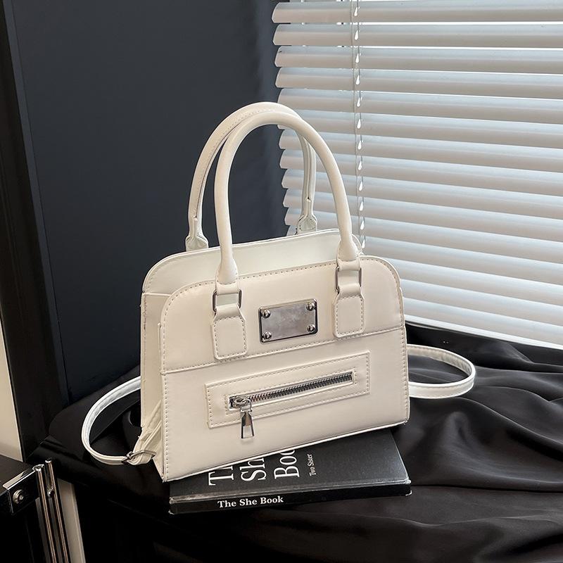 

Retro large-capacity bag women s new fashion one-shoulder underarm bowling bag lightweight and large-capacity белый