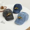 Kids' Washed Denim Excavator Baseball Cap - Spring/Autumn Korean Style