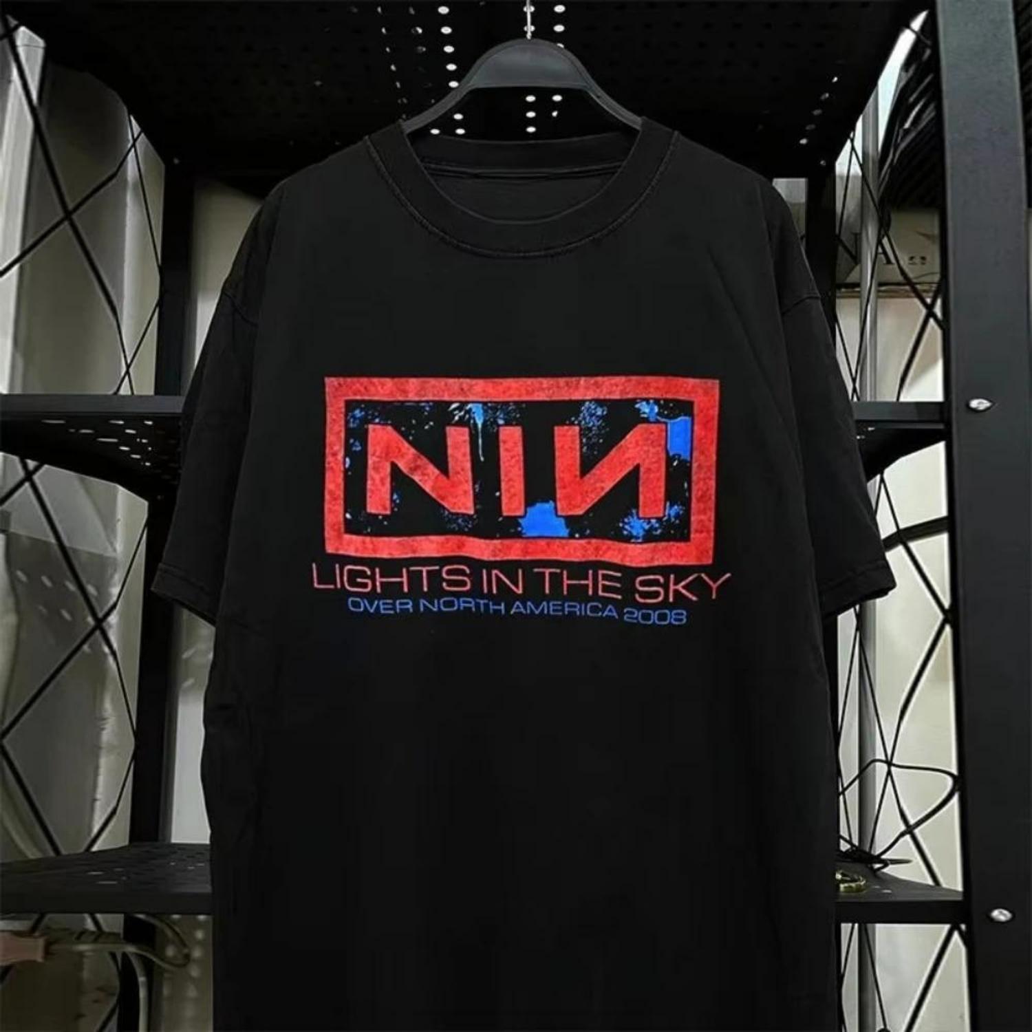 

Nine Inch Nails Band Black Cotton T-shirt Unisex Men Women Men s T-Shirt Short Sleeve Men Women Summer Street Harajuku Female Male Clothing XXXXXL