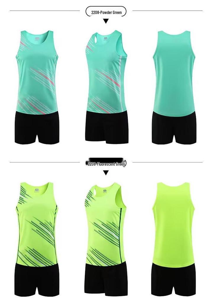 Abbigliamento da Corsa per Competizioni Sportive: Set di allenamento di atletica leggera per uomo e donna e pettorine per la maratona