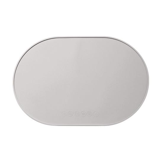 Silicone Placemats with Raised Edges, Non-Slip Reusable Kids Placemats, Waterproof Heat Resistant Dinning Table Mat светло-серый