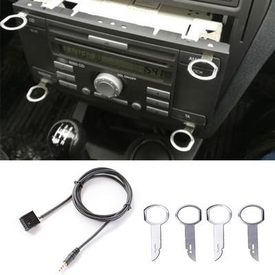 Adattatore cavo ingresso audio Aux 6000CD MP3 adatto per Ford Focus + 4x kit chiavi di rimozione lettori DVD