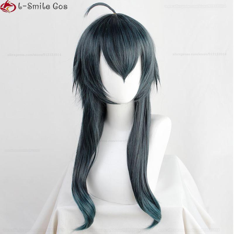 Anime MALLEUS DRACQMA Cosplay Wig 55cm Long Hair With Horn Heat Resistant Synthetic Party Wigs + Wig Cap