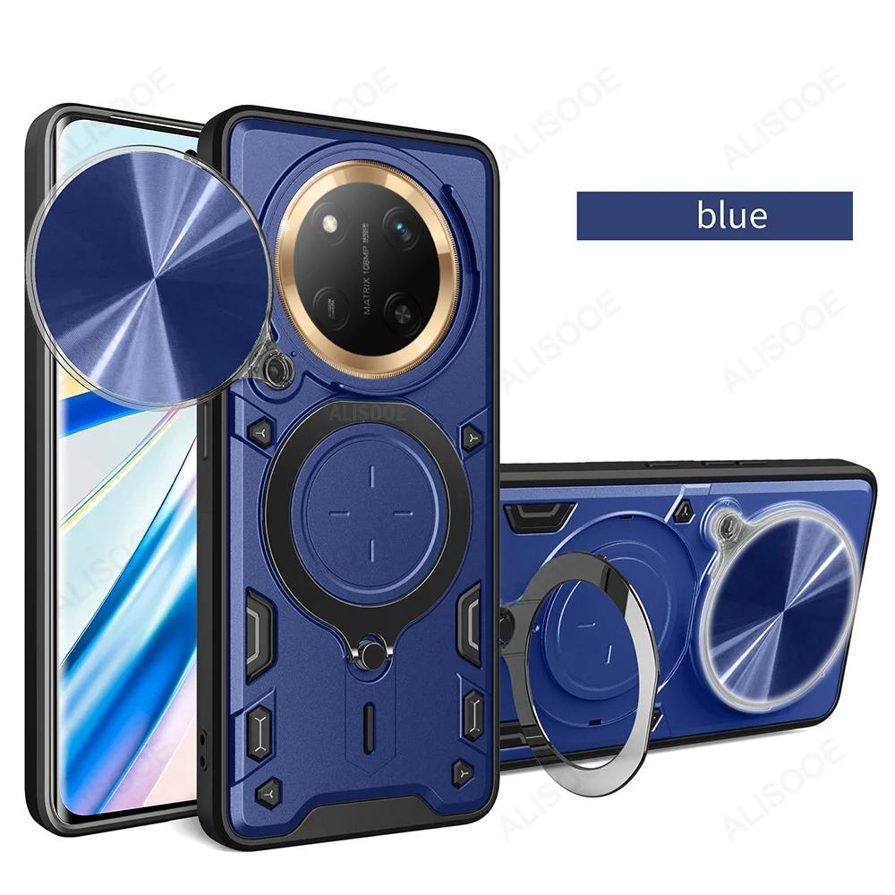 Armor Funda for Honor X9C 5G Case Slide Camera Ring Stand Protection Cover for Honor X60 Pro Shockproof Capa