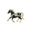 Creative Rhinestone Drip Glaze Little Horse Brooch - Exquisite Lapel Pin for Suit Coats