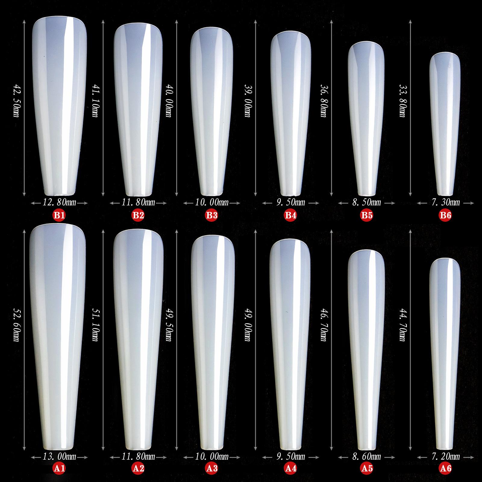 

Nail Art Ballet Nail Max Super Long Flathead Ballet False Nail Traceless Nail 500 патчей