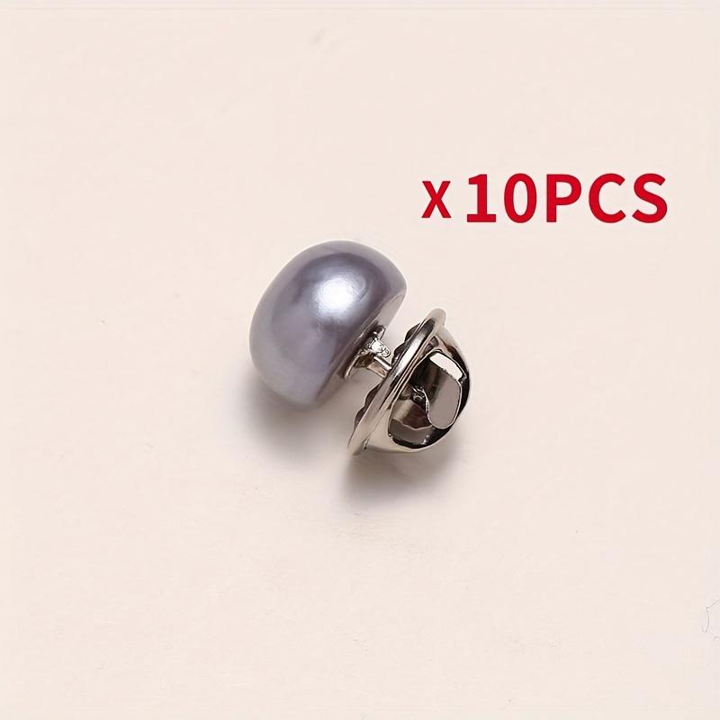 10pcs Pearl-Like Invisible Button for Chest and Neckline, No-Sew Anti-Show Fastener