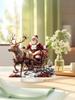 1pc 2D Acrylic Santa Claus Reindeer Sled Tabletop Decoration With Base Christmas Ornaments Xmas Navidad Party Supplies