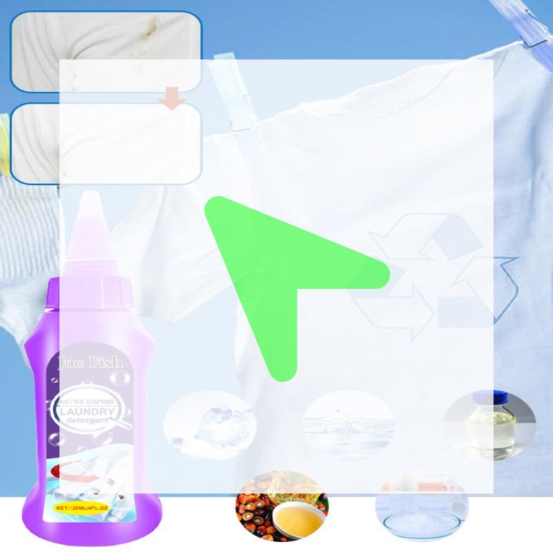 New 120ml Active Enzyme Laundry Detergent Deeply Cleans Clothes Removes Stubborn Stains Gentle Non-irritating