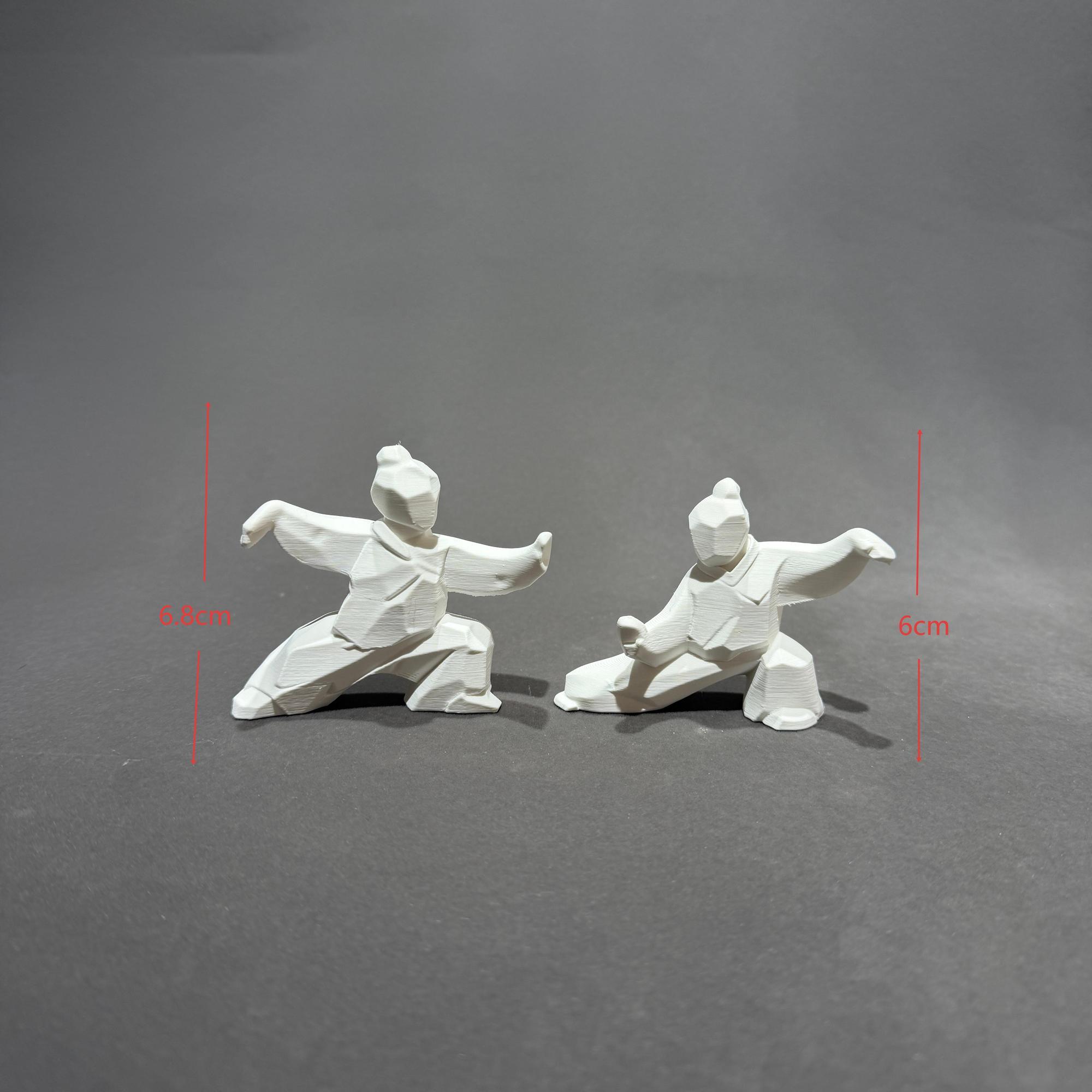 

Набор 3D-печатных фигурок для боевых искусств Настольный декор Домашний орнамент для бонсай Статуэтка в позе кунг-фу Фигурки Настольное украшение Подарки