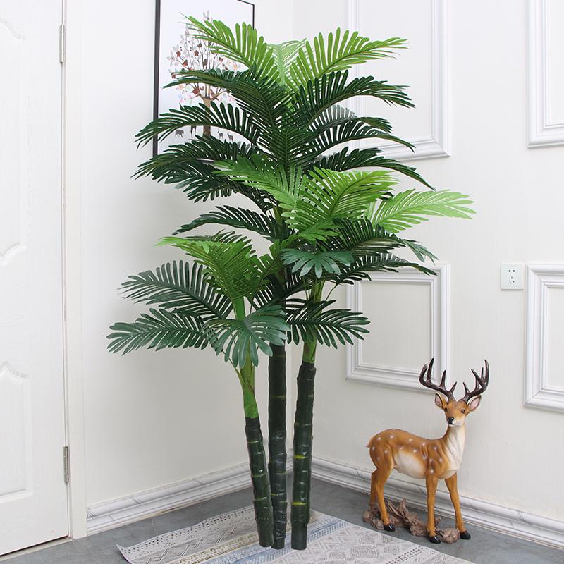 Große künstliche Fischschwanzpalme als Zimmerpflanze | Indoor-Kunstgrün für die Wohnzimmerdekoration