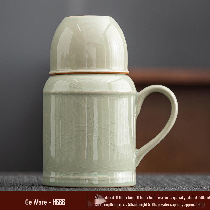 Haofeng Retro Ge Kiln Insulated Stewing Tea Mug