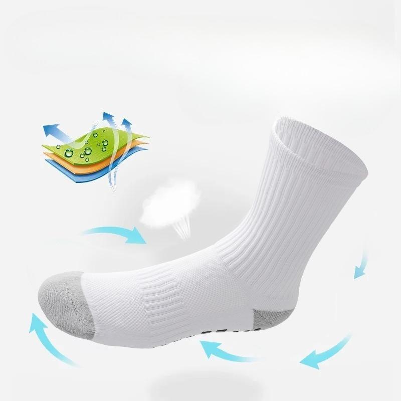 Anti-slip Football Socks for Sports, Shock-absorbing, Wear-resistant, Thickened and Breathable, Simple Long Socks for Running and Sports