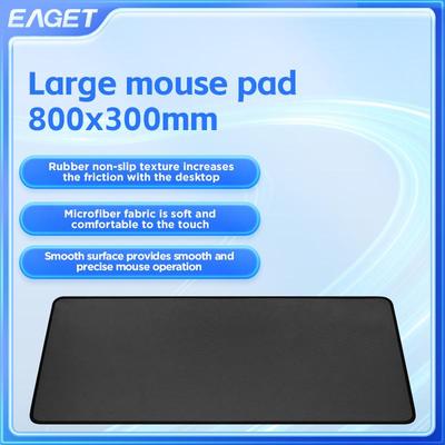 Large Gaming Mouse Pad 31.5 X 11.8 Inch Non-Slip Base with Stitched Edges Gaming Mouse Mat for Laptop Compatible with Laser and Optical Mice - Black