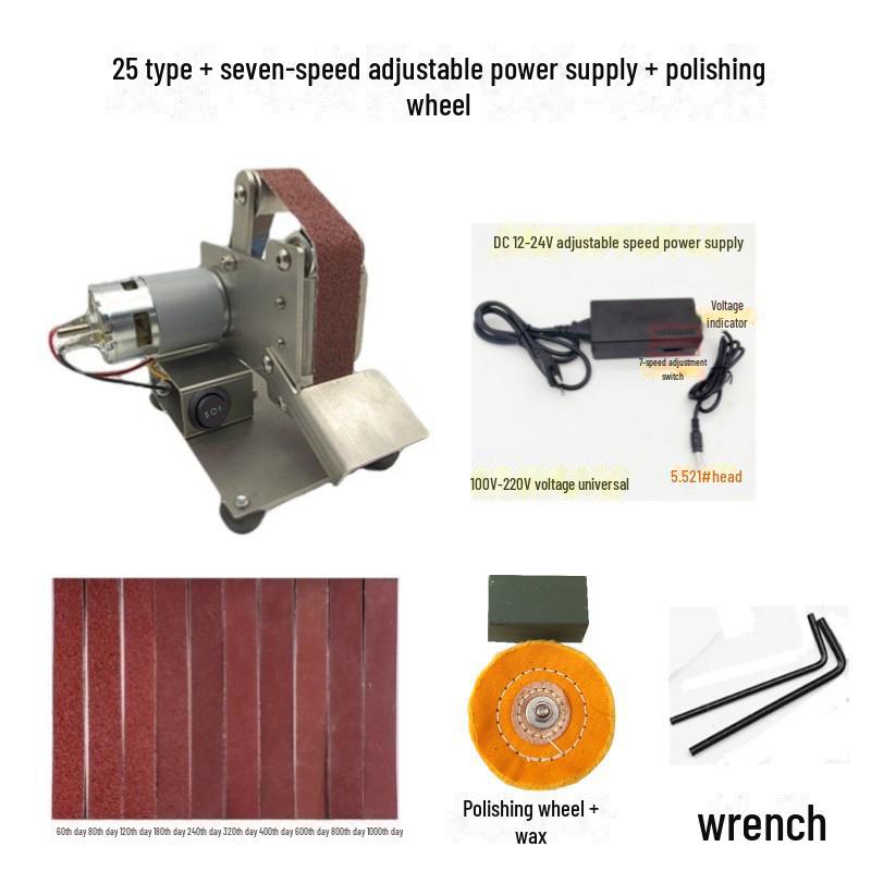 

Мини-электрическая ленточная шлифовальная машина: Настольный полировальный и шлифовальный инструмент
