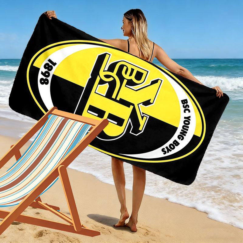 BSC Young Boys Print Beach Towel, Large Soft Quick Dry Towel for Beach Camping Swimming