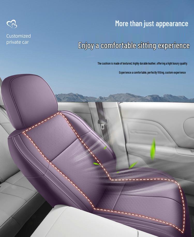 Compatible Leapmotor LAFA5 Seat Covers: Full Coverage Perforated Leather Cushions for All Seasons, Fits 26 Models
