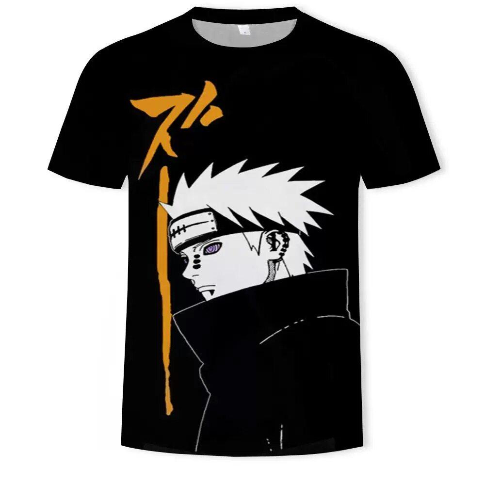 2026 Summer Anime Leisure Short-Sleeved Naruto Uzumaki Print 3D T-Shirt for Men - Adult Casual Shirt