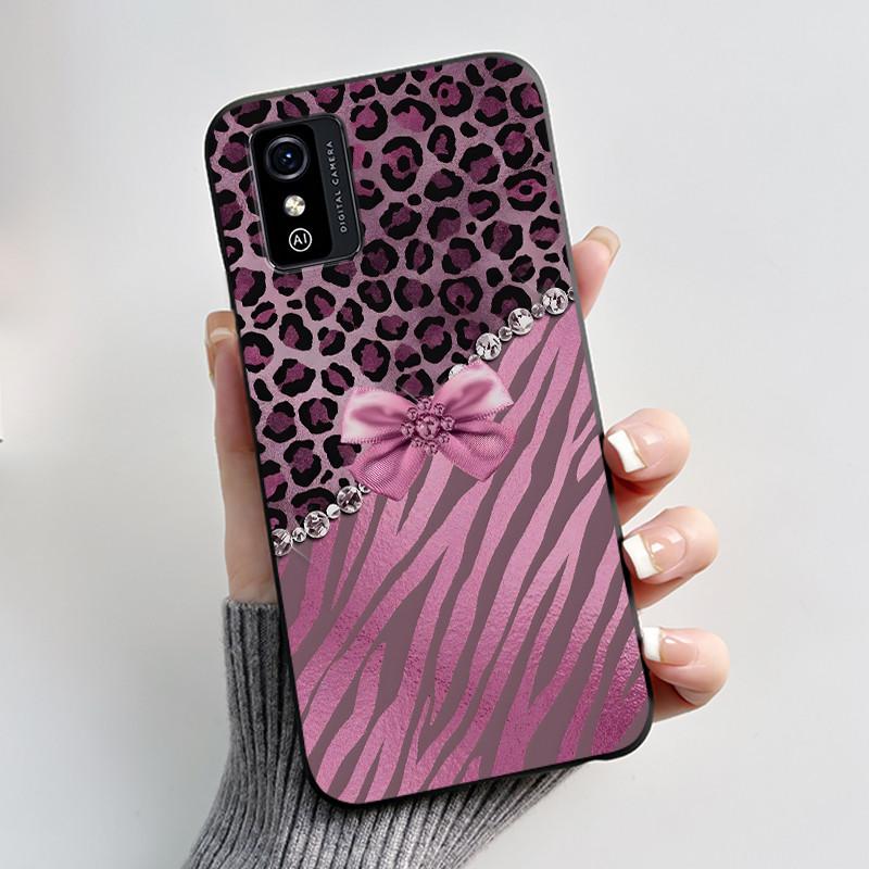 Printing Pattern Case For ZTE Blade L9 Soft Silicone Black Shell Cover Cute Flower Cartoon Casing