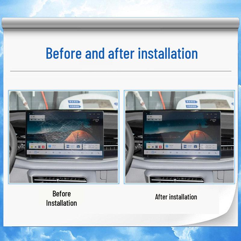 Compatible Protective Film for 26 Geely Boyue Models: Instrument Panel, Navigation Screen, Center Console, and Interior.