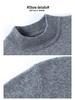 Herren Pullover aus einfarbiger Wolle - Herbst/Winter Halber Rollkragen Lässiger Baselayer
