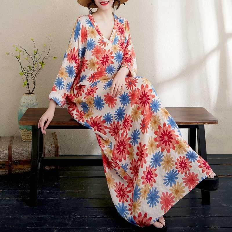 

Women s Acid Wash Long Dress Large size average size