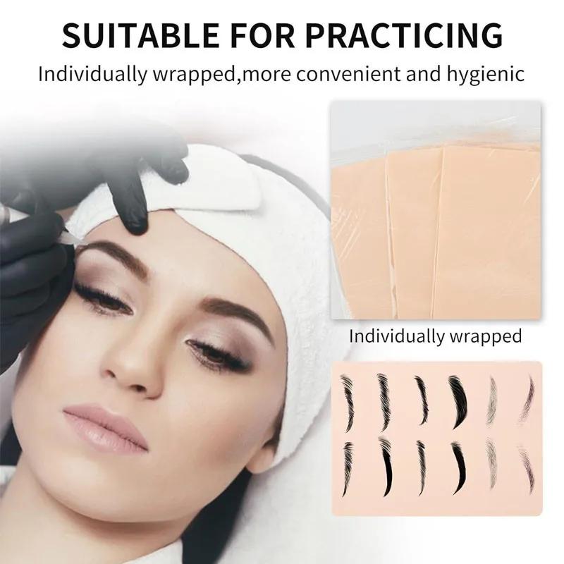 10/1Pcs Silicone Tattoo Practice Skin Blank Microblading Eyebrow Fake Skin Double-Sided for Permanent Tattoo Makeup Tools