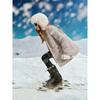 ELLE KIDS Girls' Quilted Windproof Stand-Collar Cotton Jacket