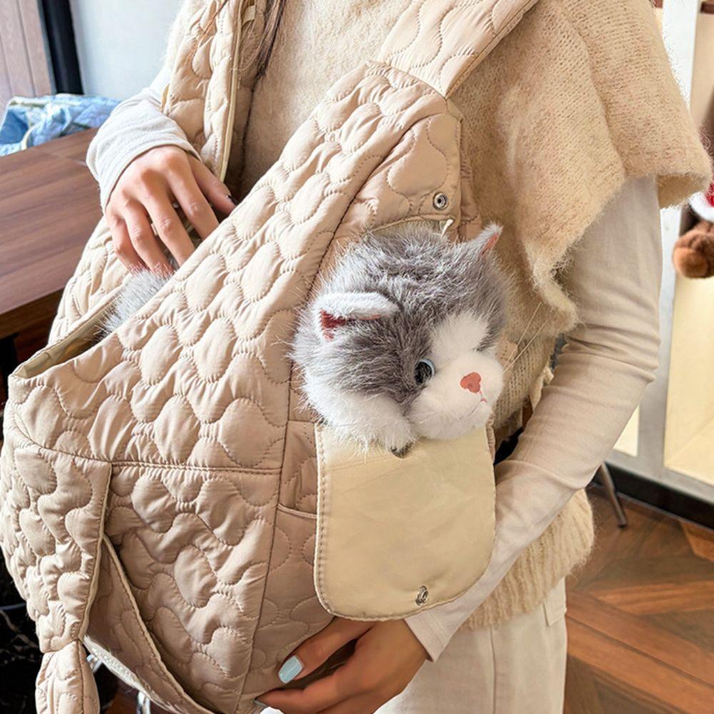 Mochila Impermeable para Perro Mascota Resistente al Desgaste Gran Capacidad Bolso de Pecho para Mascota Correa Cruzada Manos Libres Bolso para Llevar Gato Compras