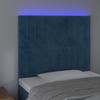 VidaXL Tête de Lit à LED Meuble de Chambre à Coucher Accessoire de Lit Simple Tête de Cadre de Lit Intérieur Bleu Foncé 3122702