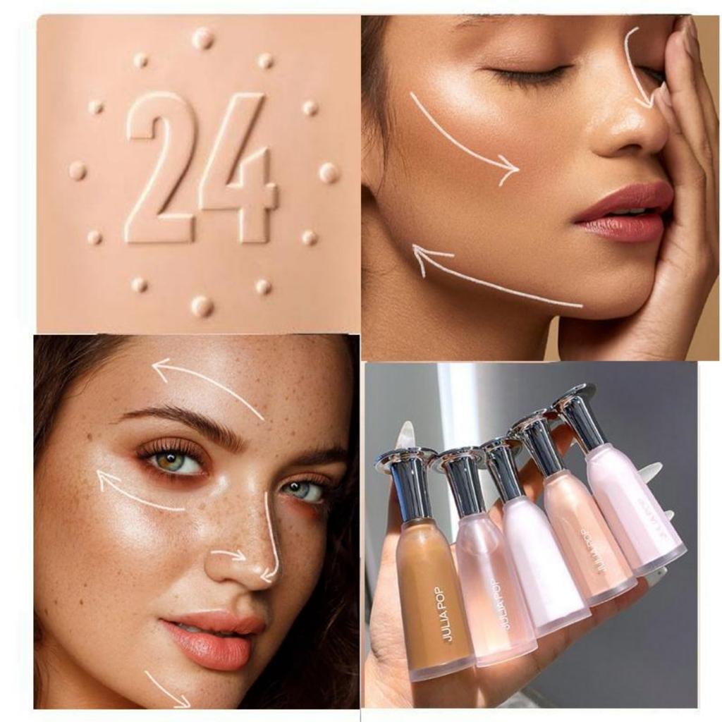 Farbtoner, Foundation Make-up Toner Natürlich und Transparent Hochglänzend Flüssig und Dreidimensionaler Schatten