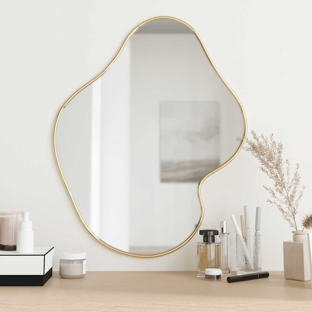 Vidaxl Wall Mirror, Gold, 60X50 Cm
