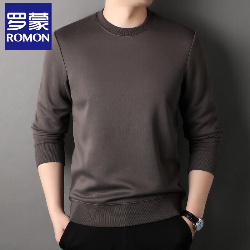 Romone Men s Casual Long-Sleeve Crewneck Tee 3XL